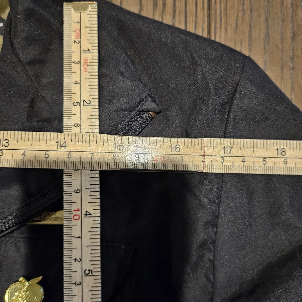 Y2K Apple Bottoms Outerwear Black Fitted Puffer Jacket Nelly Gold Hardwear M - Picture 2 of 11